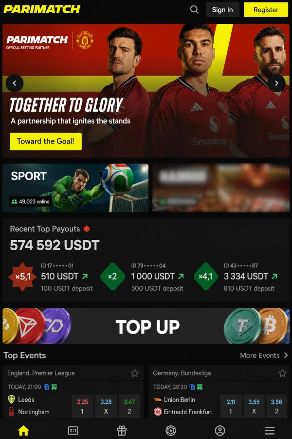 Official Parimatch website that may sometimes be blocked